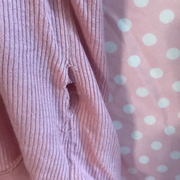 Pink ribbed button up - Picture 3 of 3